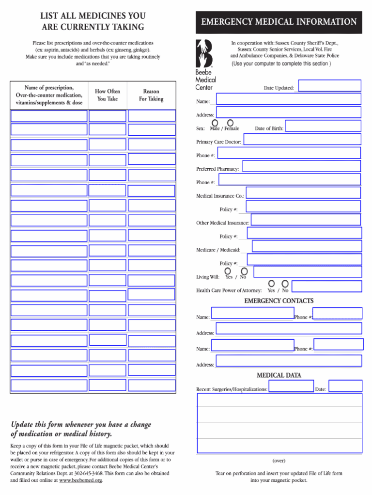 Free Printable File Of Life Forms Fill Out Sign Online DocHub