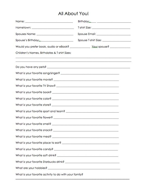 Free Printable Get To Know Your Employees Form Find Out What Is Causing 