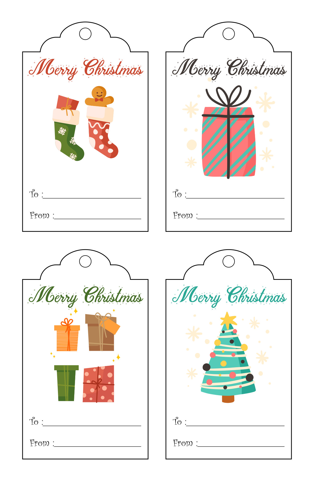 Free Printable Gift Tags Template Printable Templates