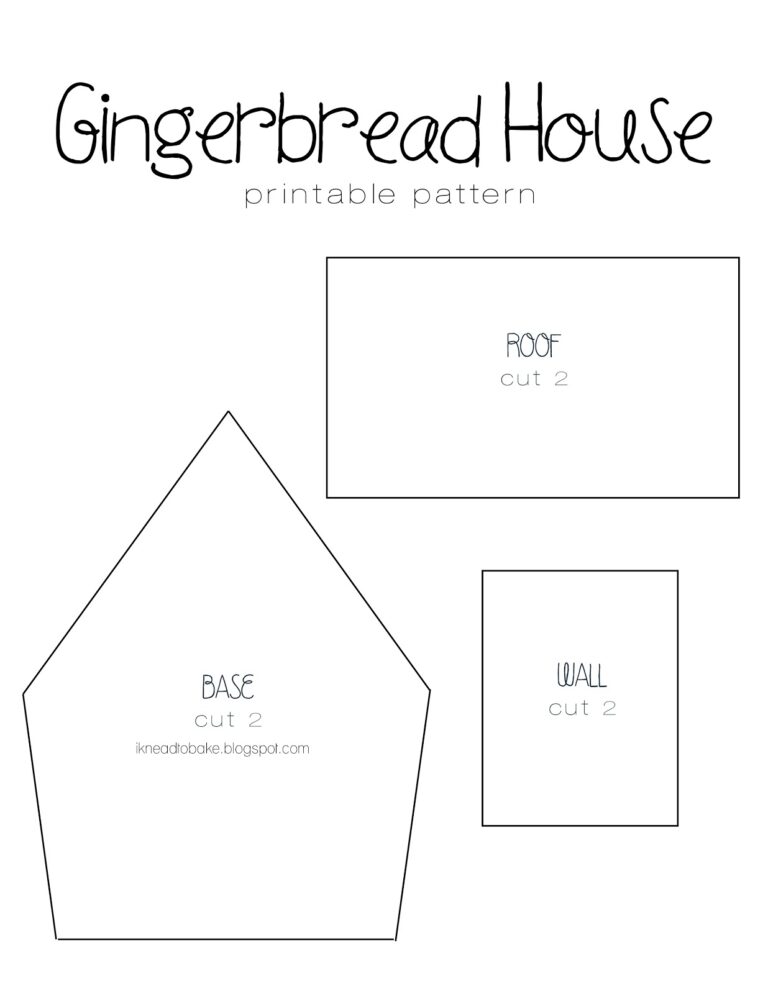 Free Printable Gingerbread House Templates