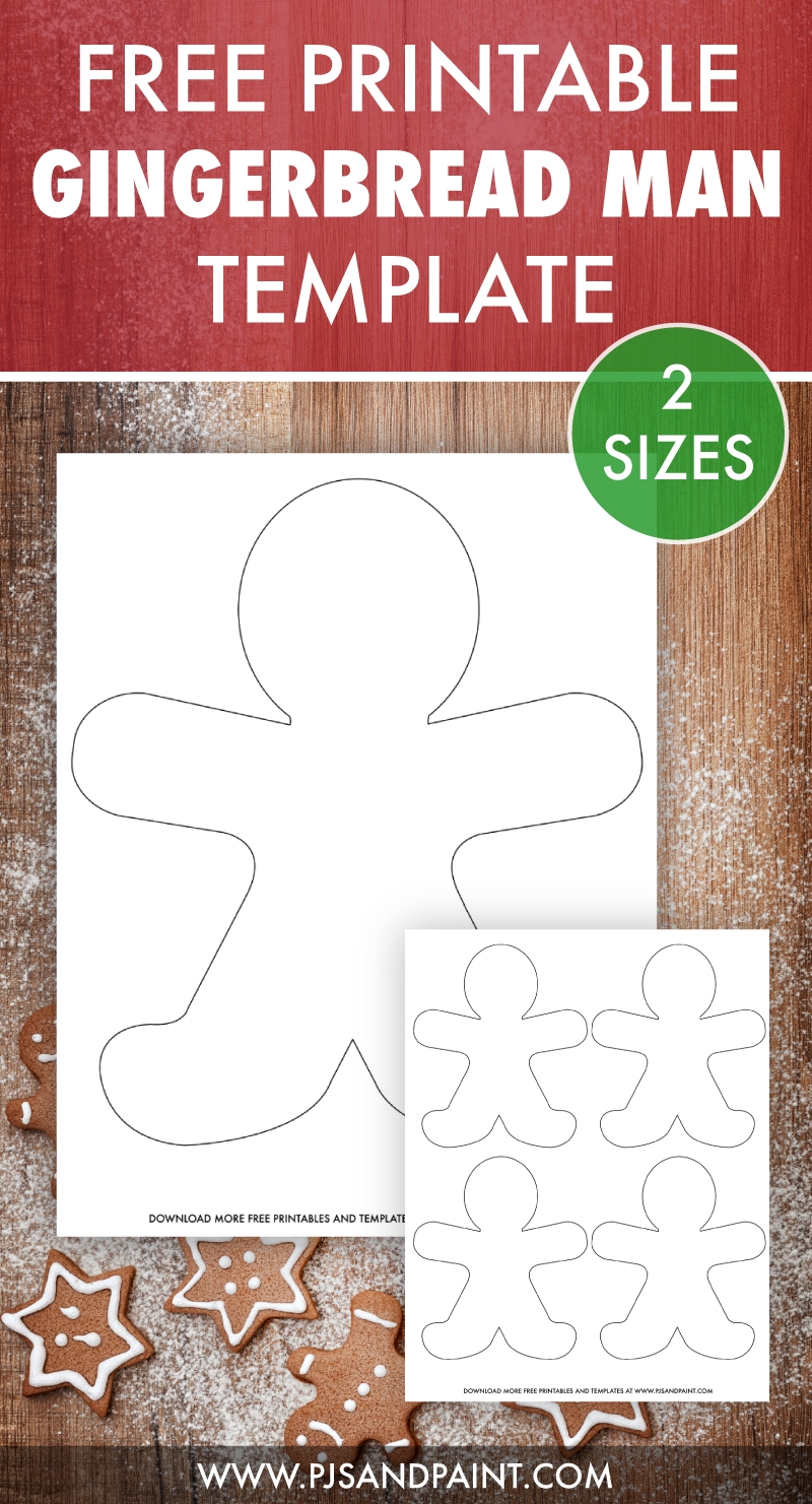 Free Printable Gingerbread Man Template Pjs And Paint Free Printable Gingerbread Man Template Pjs And Paint