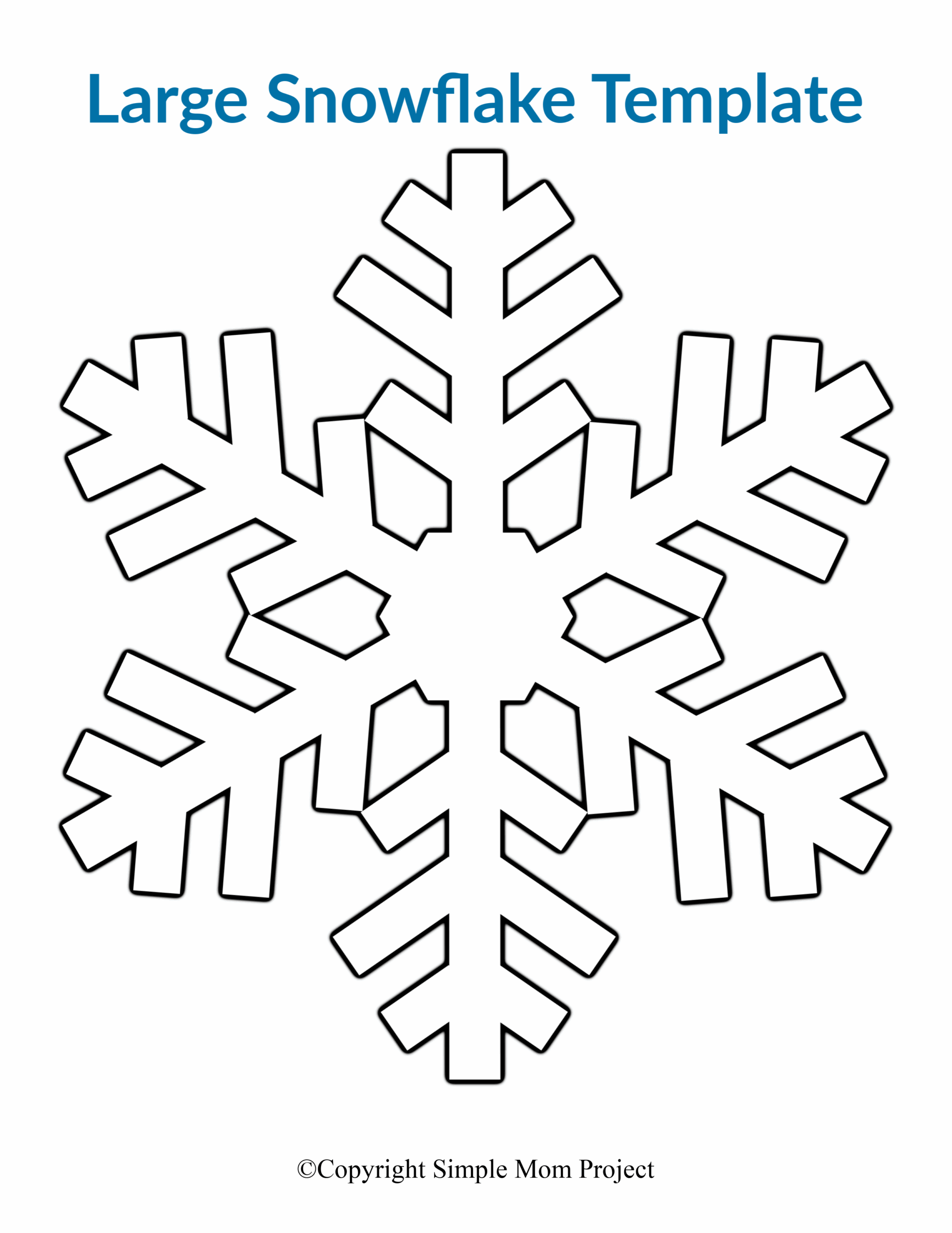 Free Printable Large Snowflake Templates Simple Mom Project