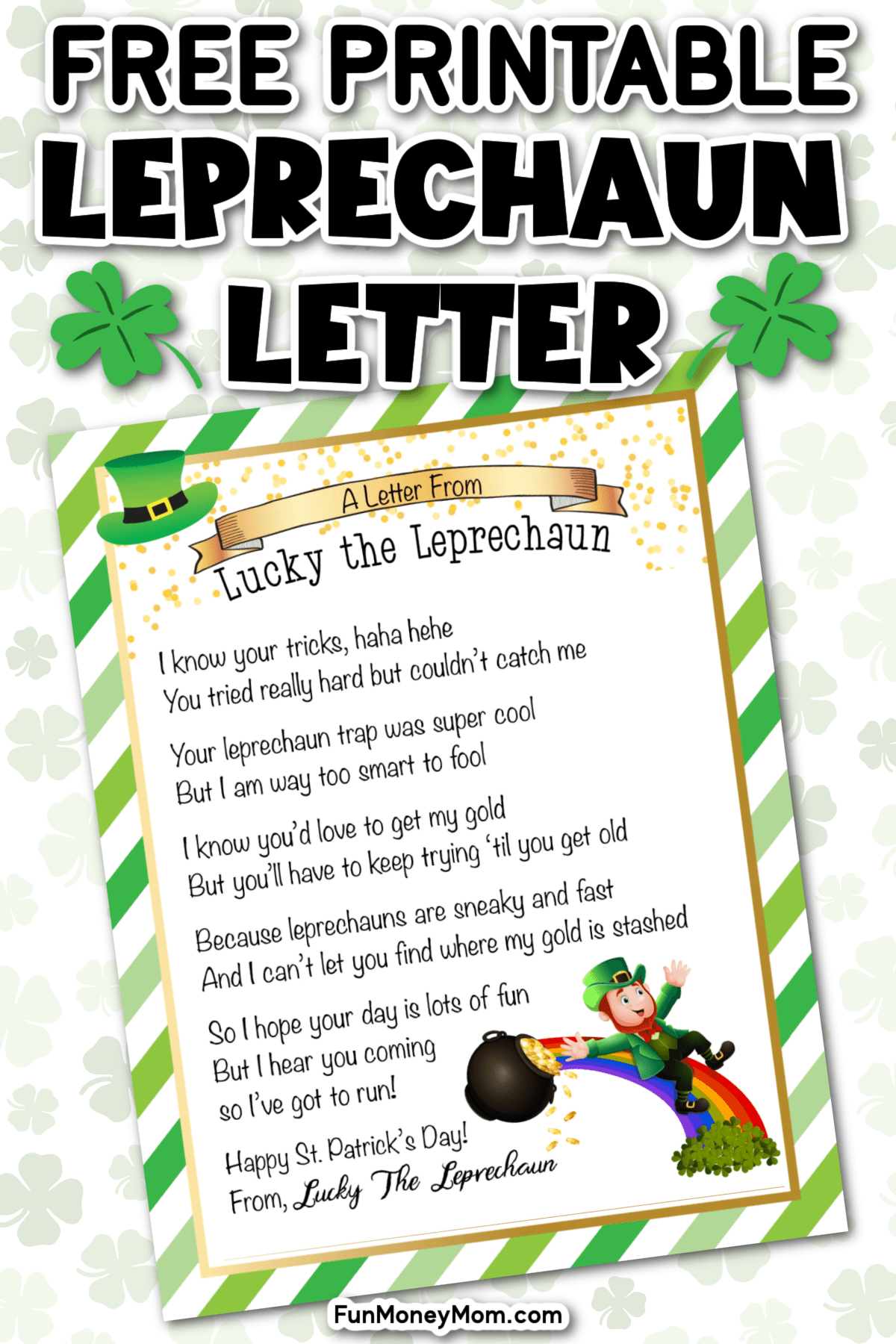 Free Printable Leprechaun Letter To Child Artofit