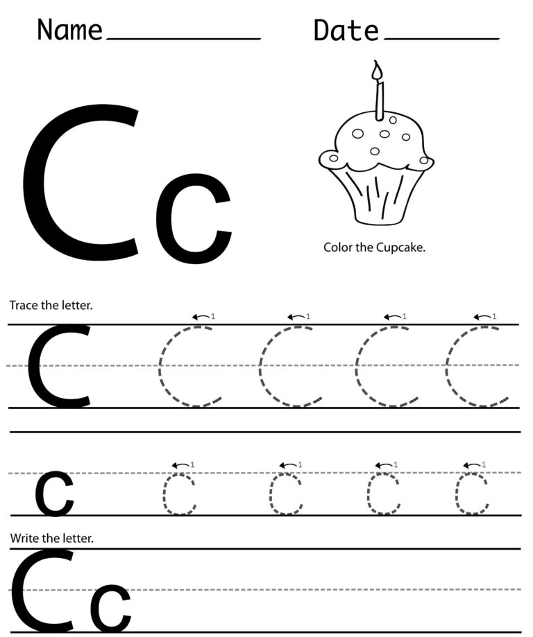Free Printable Letter C Worksheets