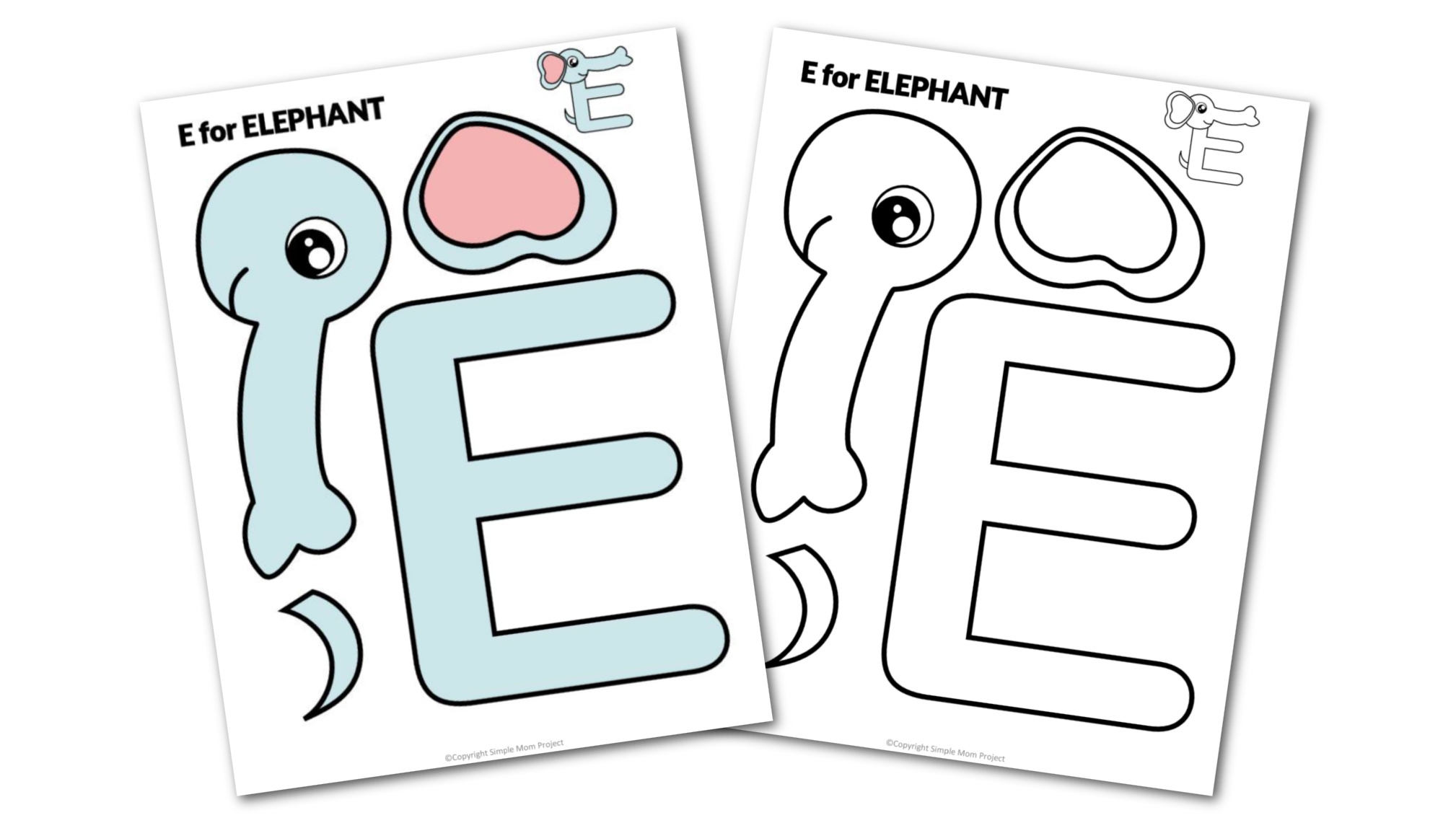 Free Printable Letter E Craft Template Simple Mom Project
