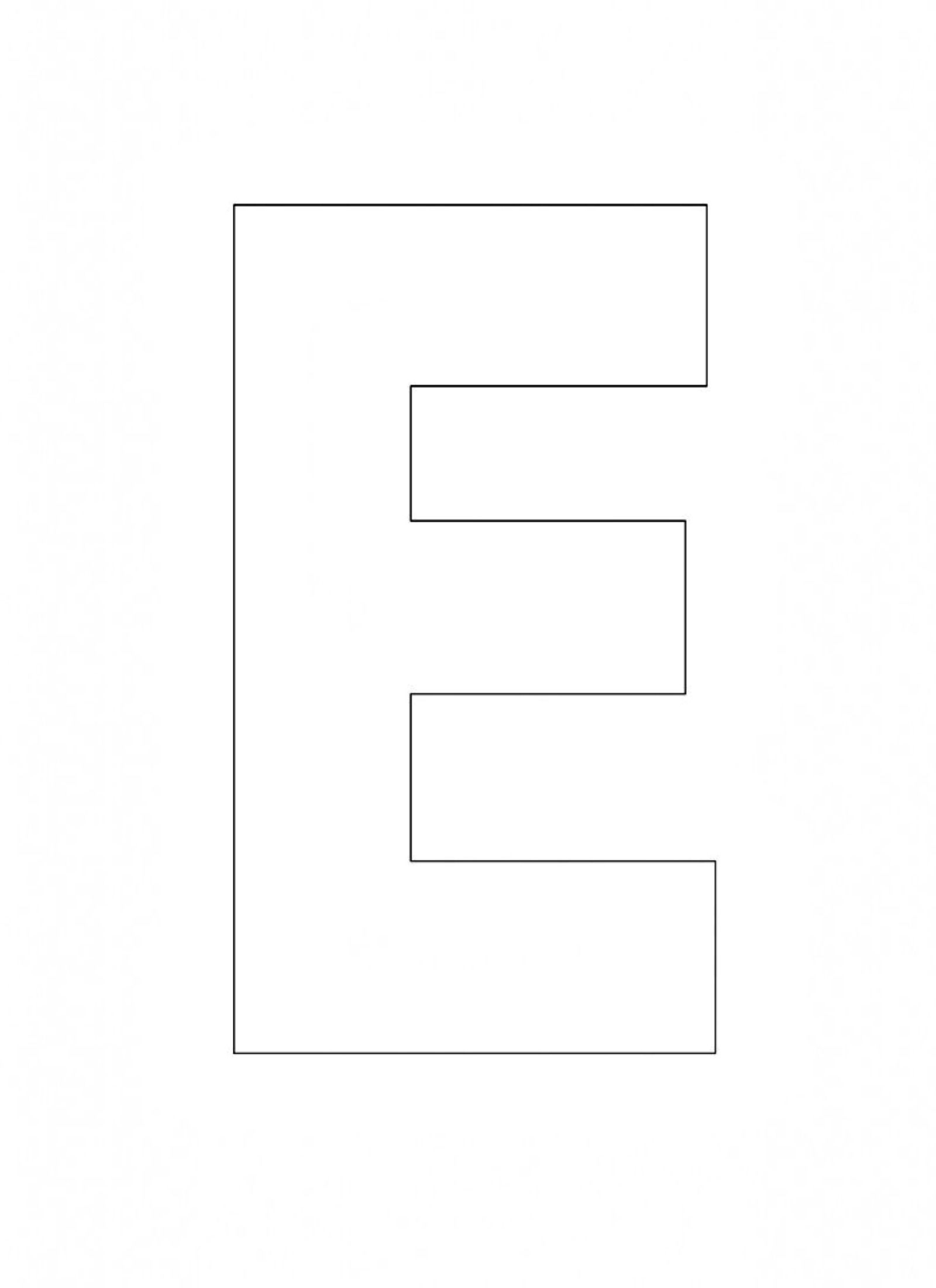 Free Printable Letter E
