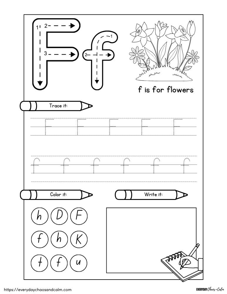 Free Printable Letter F Worksheets