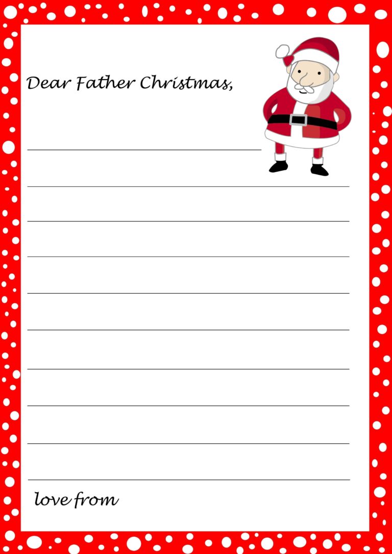 Free Printable Letter From Father Christmas