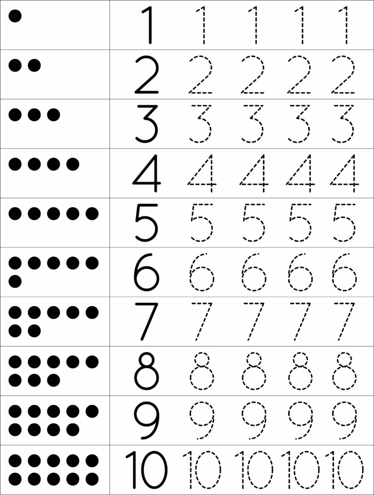 Free Printable Number Tracing Pages Worksheet24