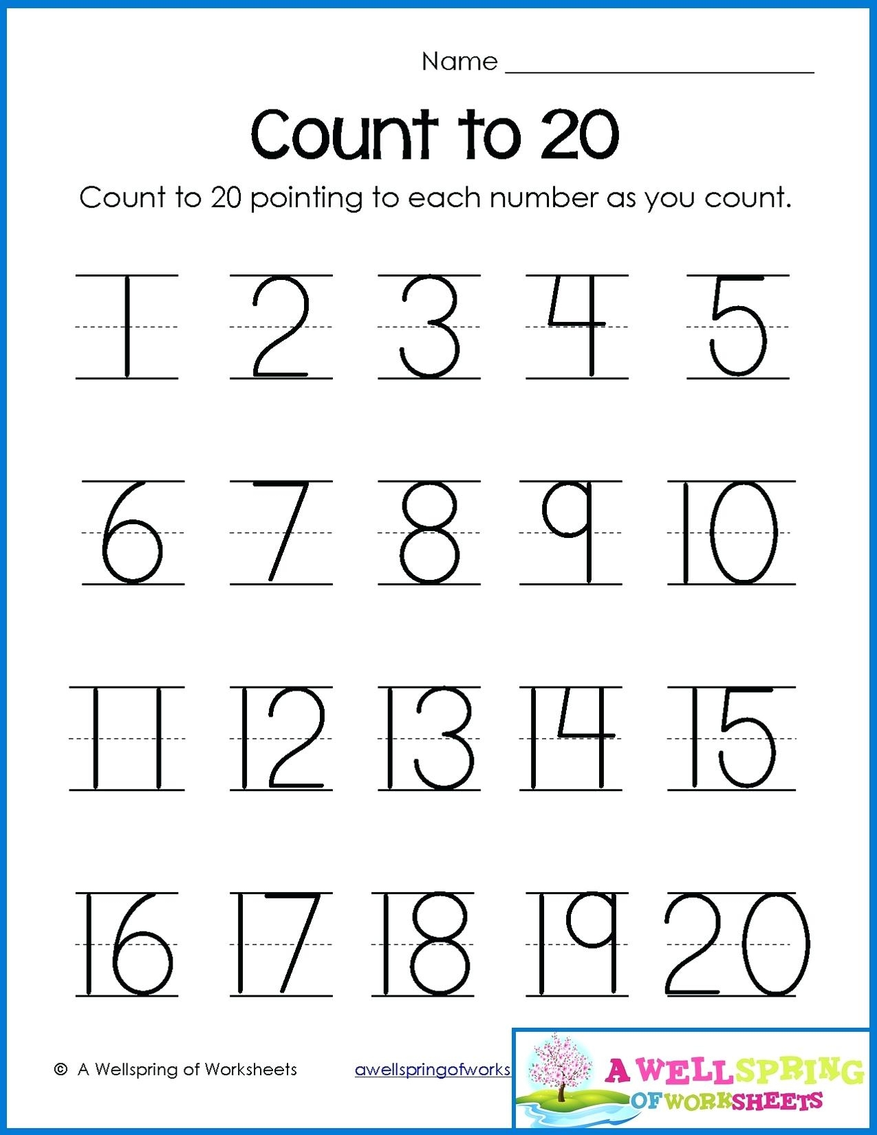 Free Printable Numbers Worksheets
