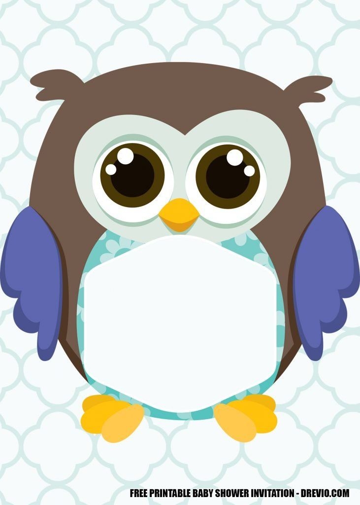 FREE Printable Owl Baby Shower Invitation Templates Baby Owls Owl 