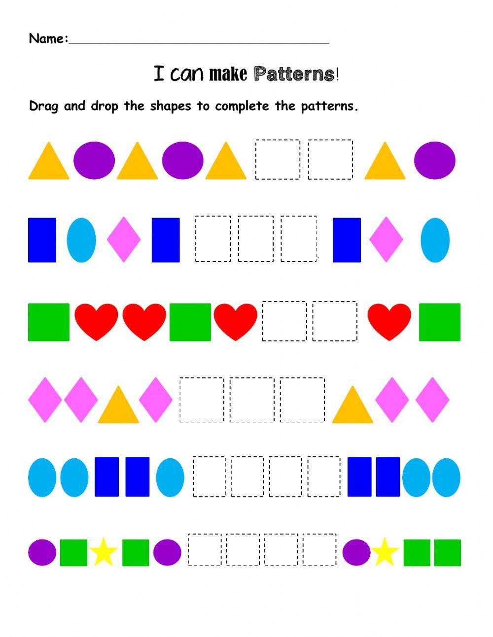 Free Printable Pattern Worksheets For Kindergarten PDF Engaging Free Printable Pattern Worksheets For Kindergarten PDF Engaging