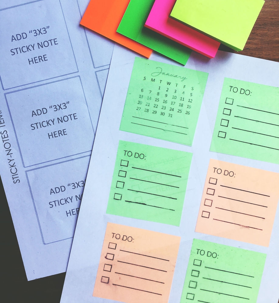 Free Printable POST IT Notes