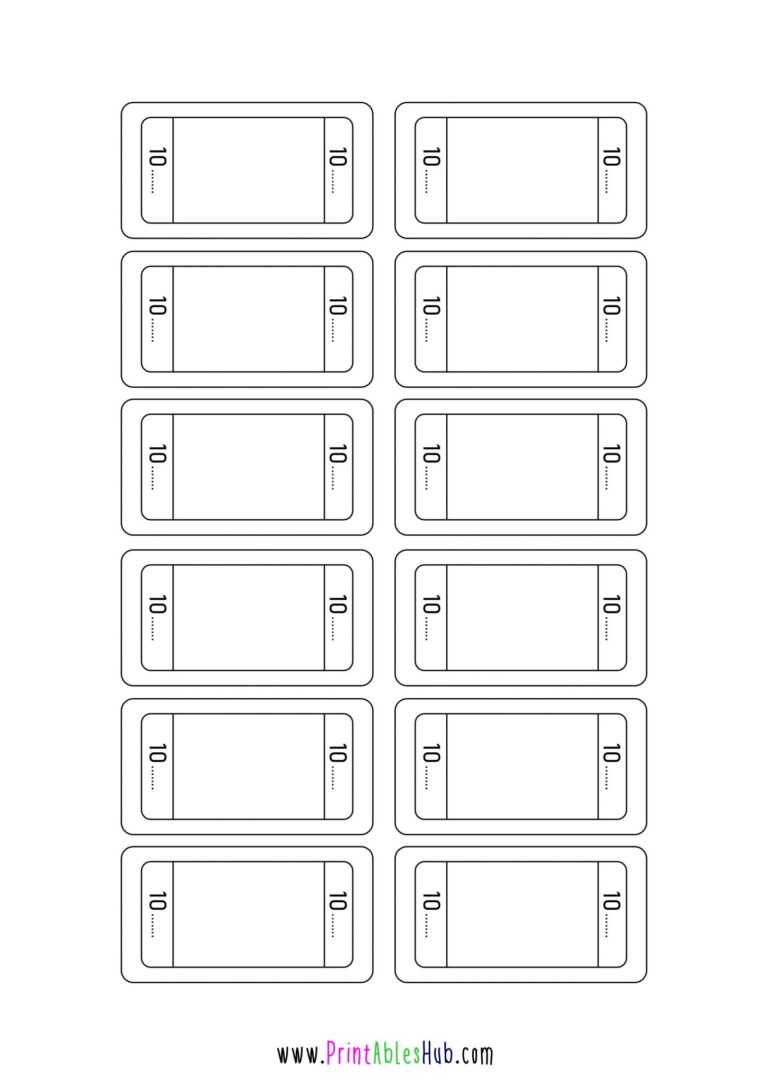 Free Printable Raffle Tickets With Blank Template PDF Printables Hub