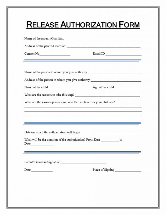 Free Printable Release Of Medical Information Form Printable Forms 