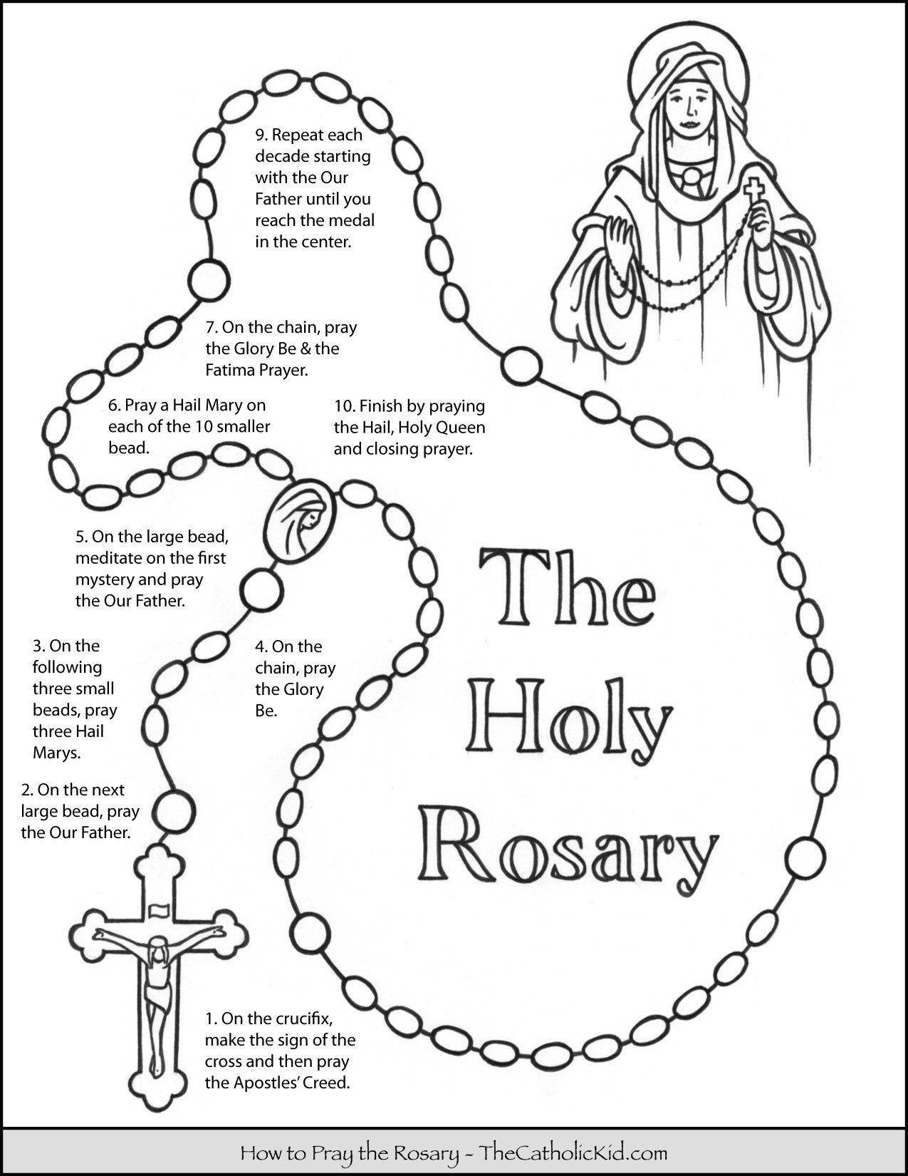 Free Printable Rosary Worksheets