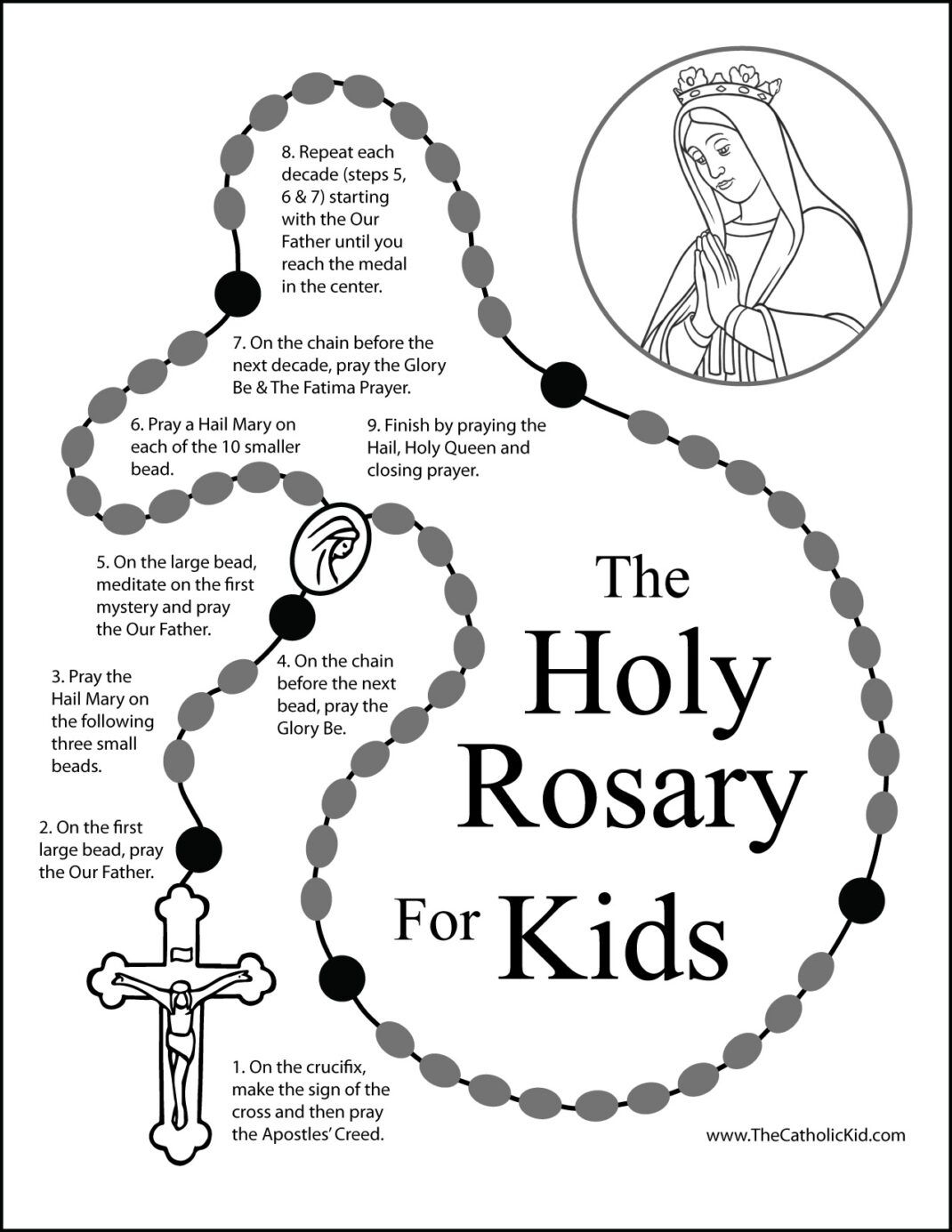 Free Printable Rosary Worksheets