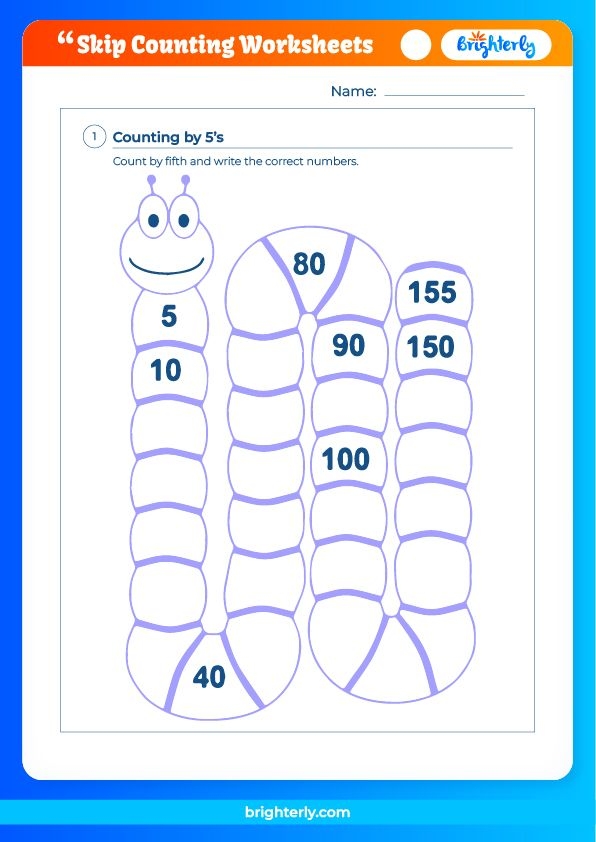 Free Printable Skip Counting Worksheets For Kids PDFs Brighterly