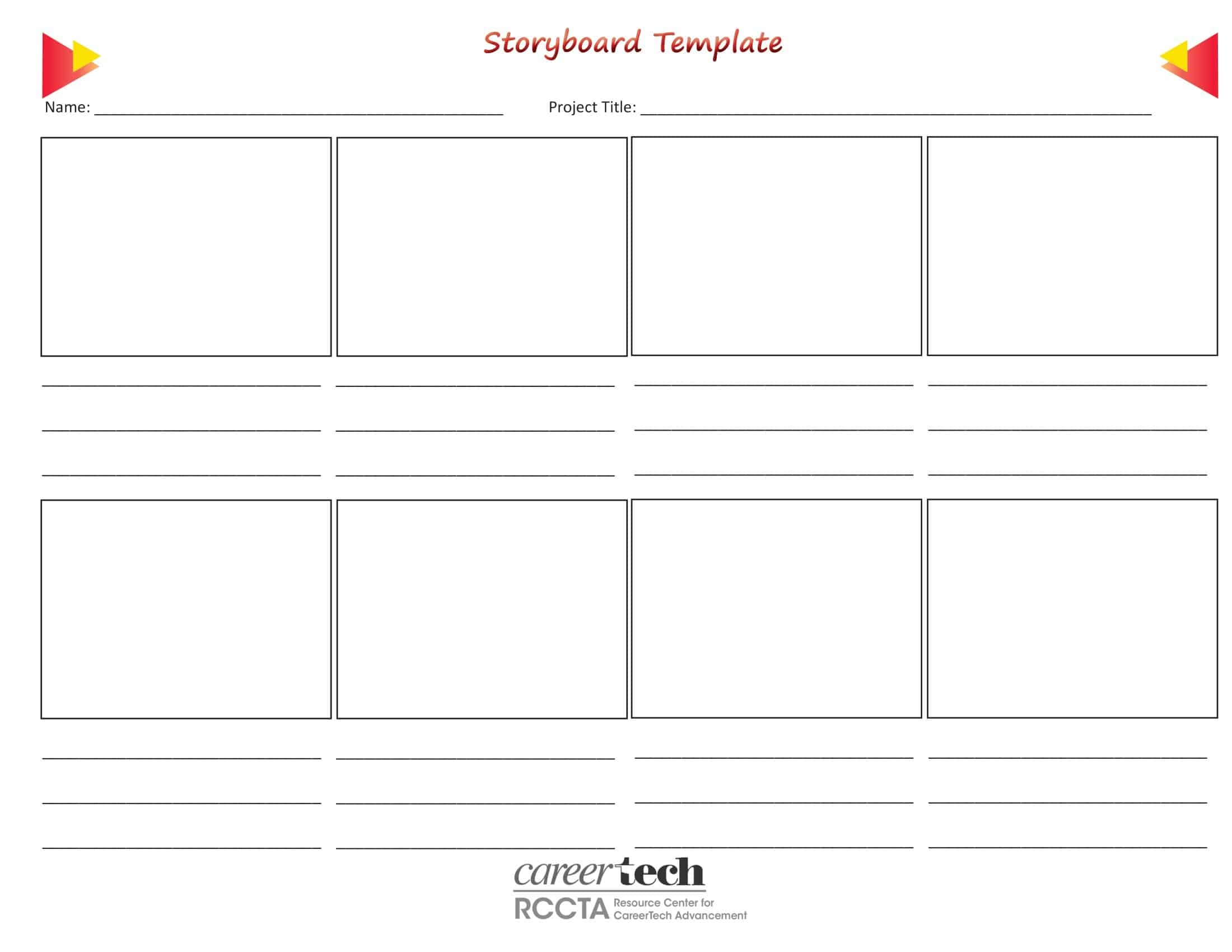 Free Printable Storyboard Templates PDF Word Blank Example