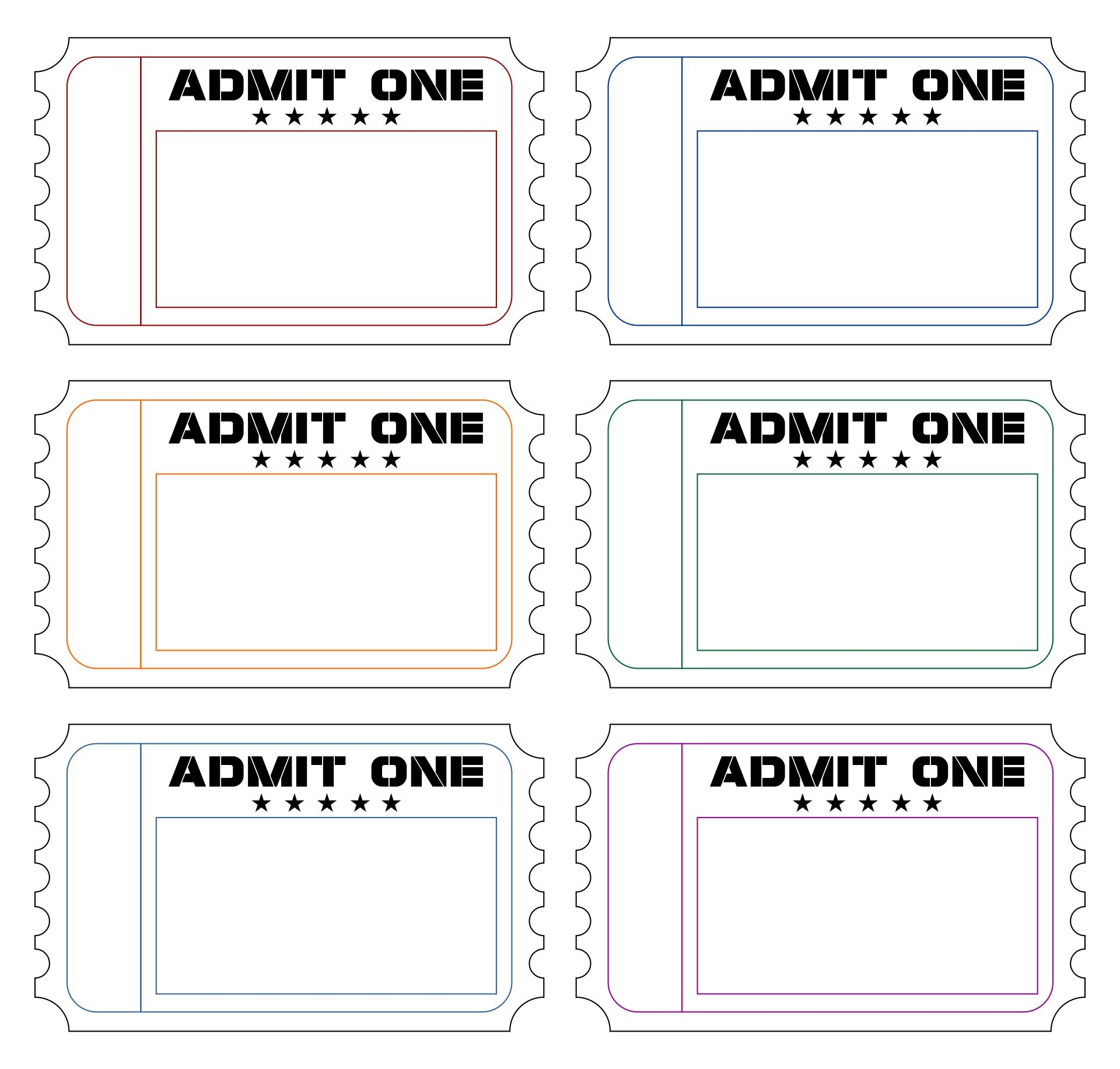 Free Printable Ticket Template Printable Free Templates