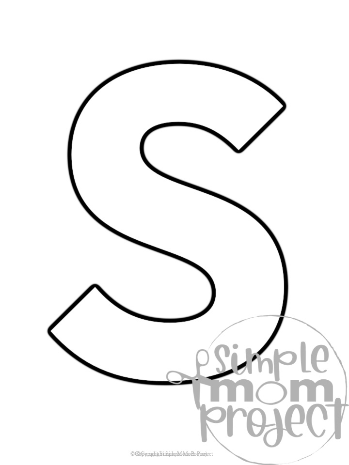 Free Printable Uppercase Letter S Template Simple Mom Project