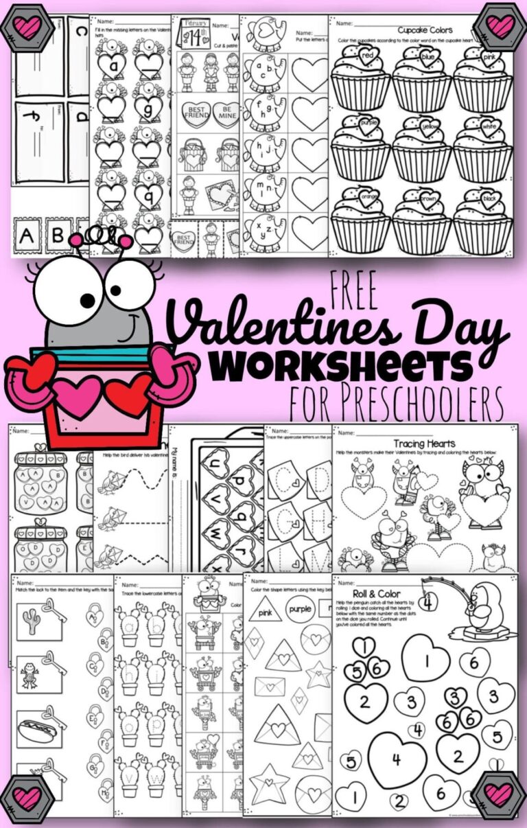 Free Printable Valentines Day Worksheets