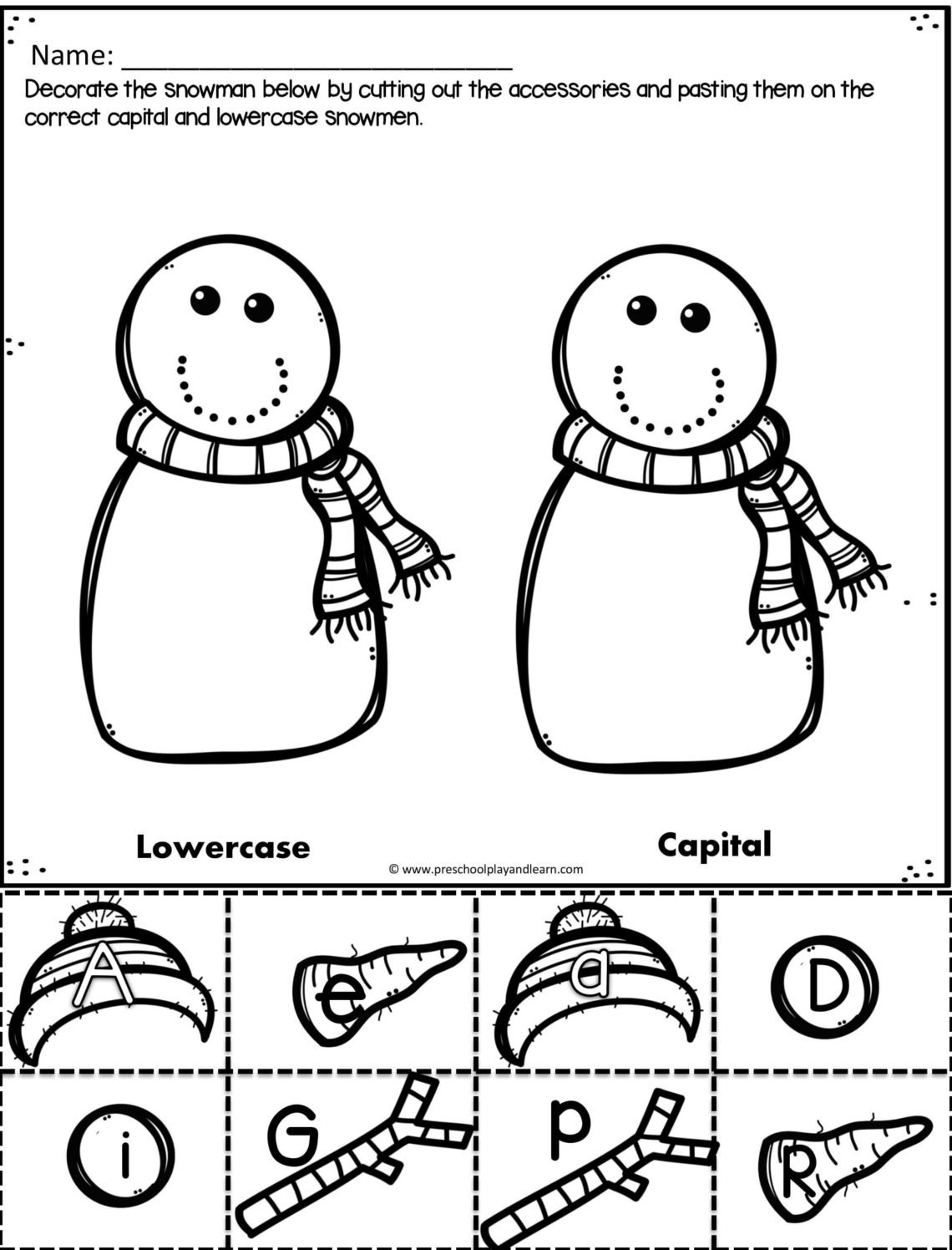 Free Printable Winter Worksheets