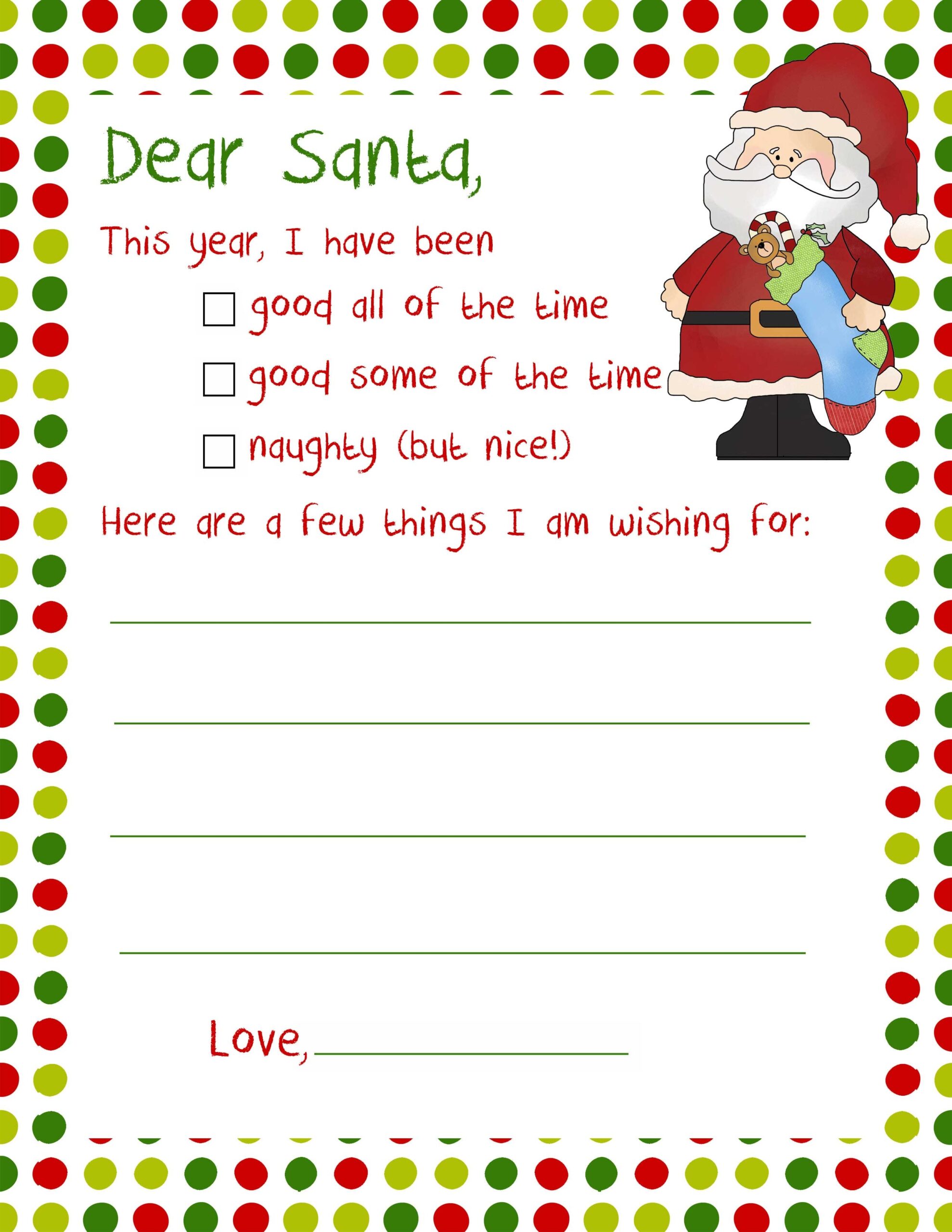 Free Santa Letter Printable Pdf Printable Free Templates Free Santa Letter Printable Pdf Printable Free Templates