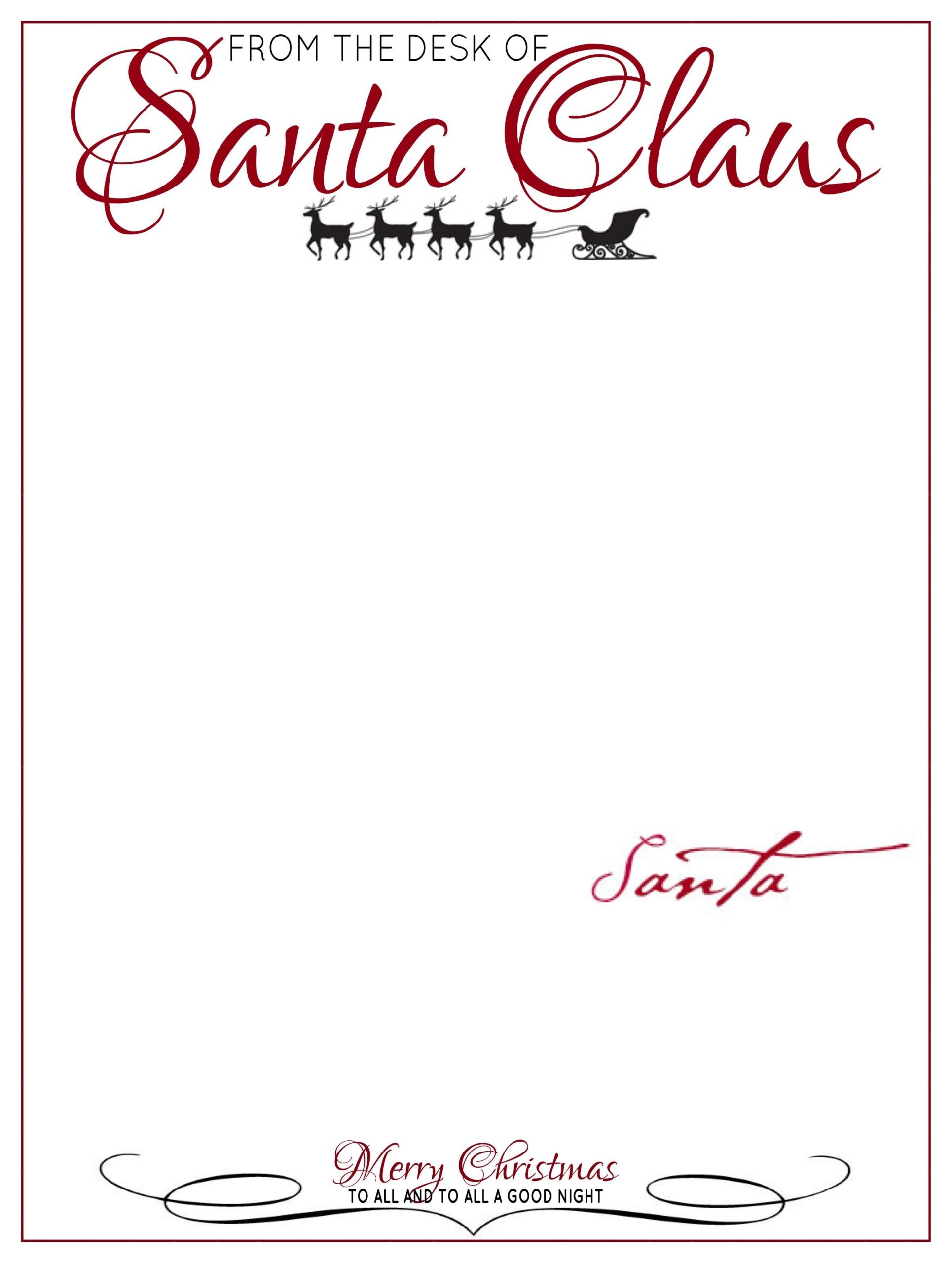 Free Santa Letter Template Free Santa Letter Template