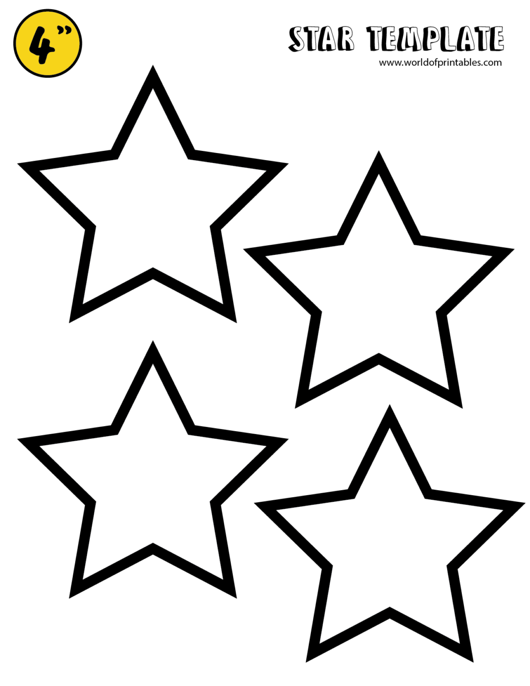 Free Star Template Printables World Of Printables Free Star Template Printables World Of Printables