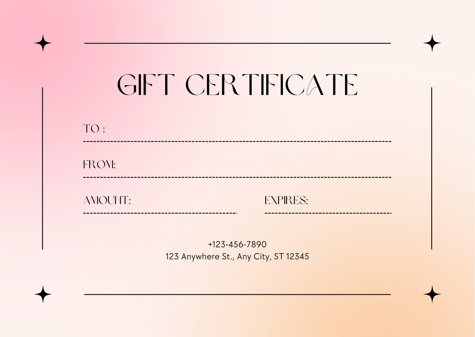 Free Word Gift Certificate Template
