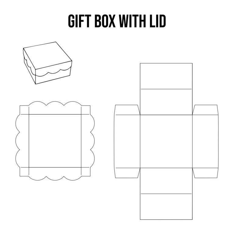 Gift Box With Lid Template 10 Free PDF Printables Printablee