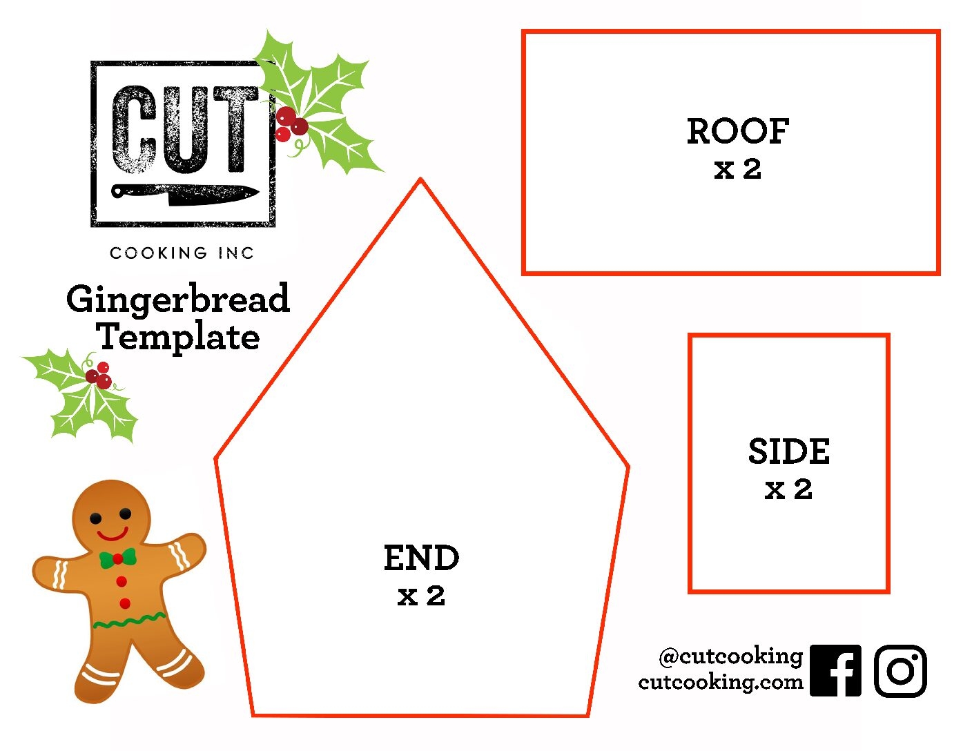 Gingerbread House Free Printable Pdf Free Printable Free Templates