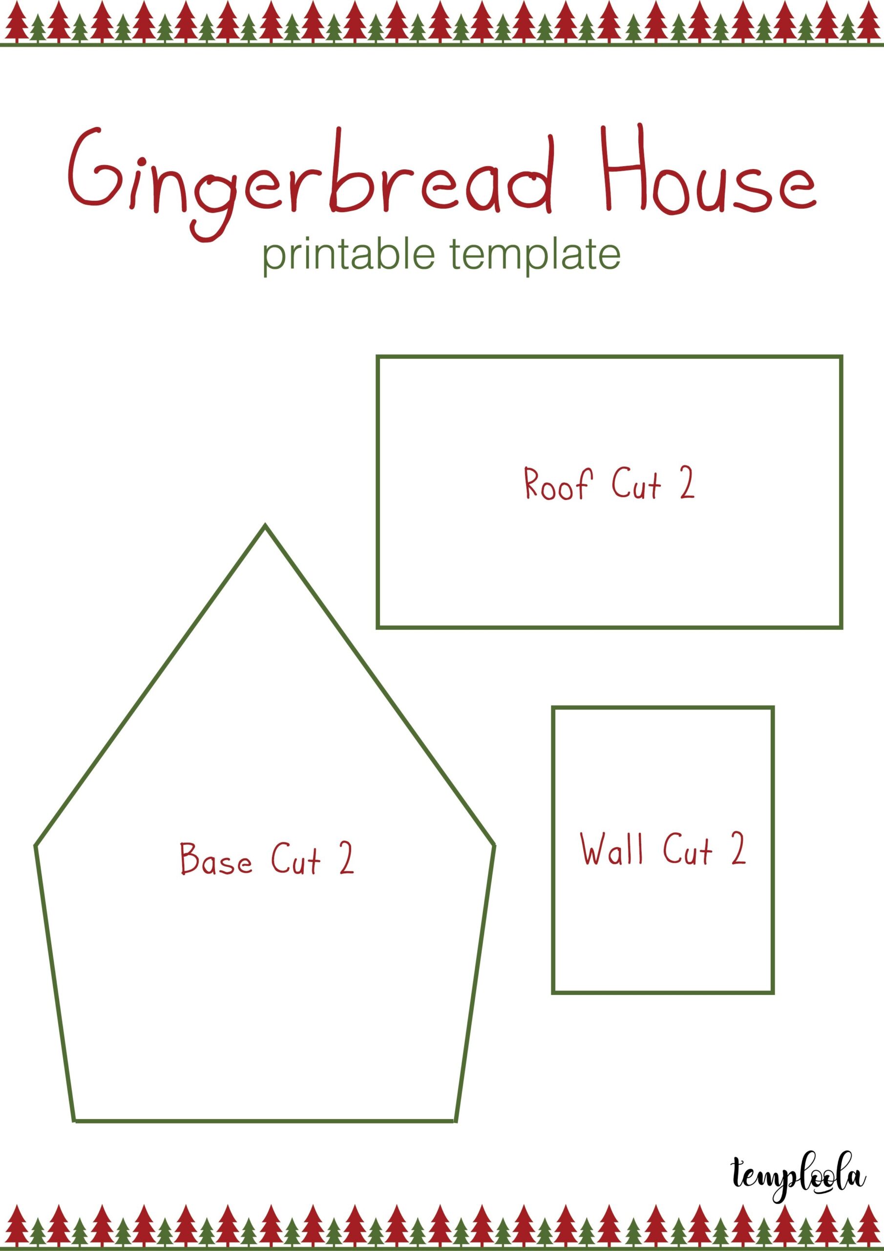 Gingerbread House Template Free Printable Christopher J Chen