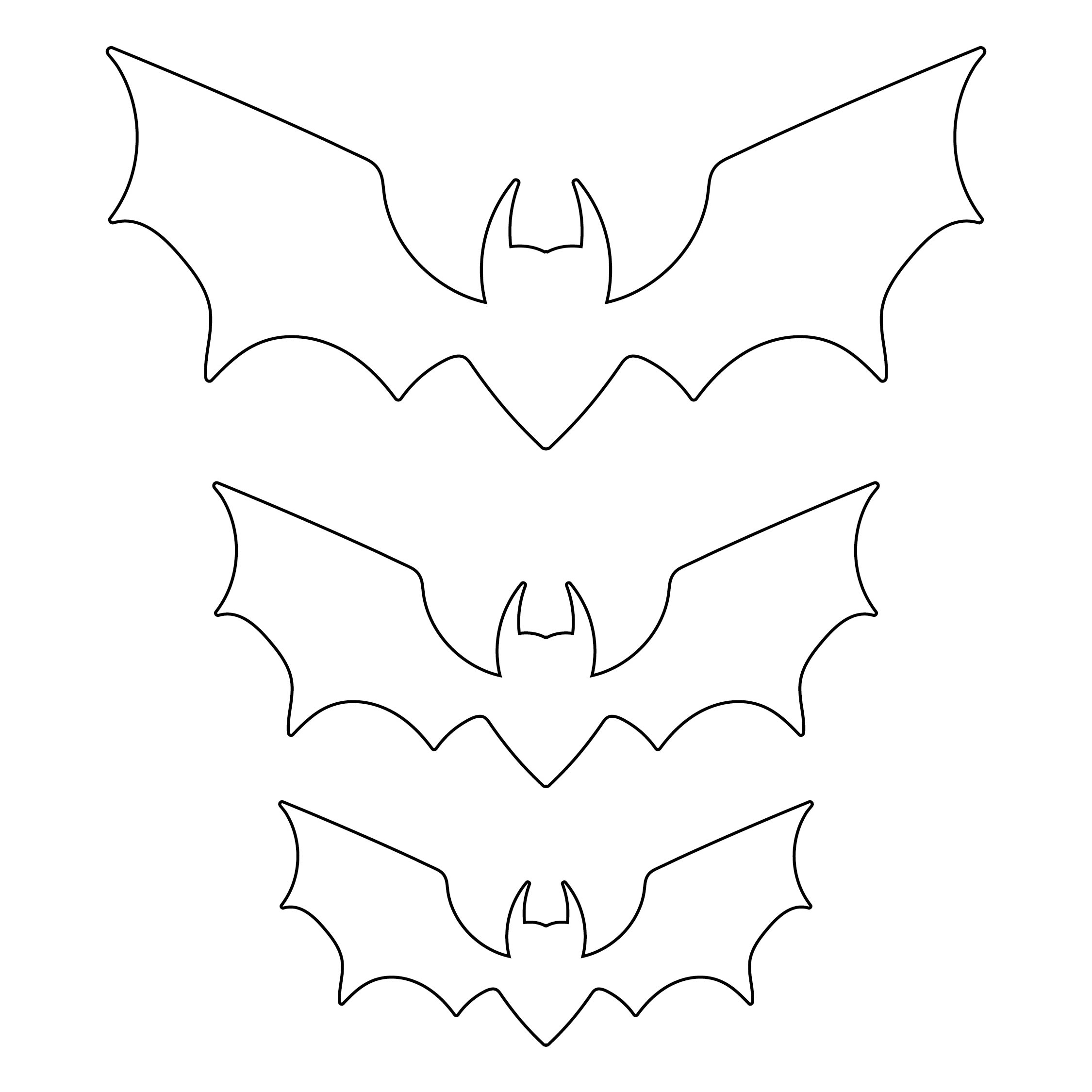 Halloween Bat Stencil Cutouts 15 Free PDF Printables Printablee