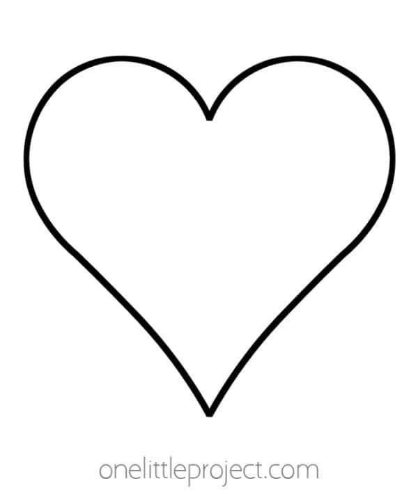 Heart Outline Free Printable Heart Shapes And Templates