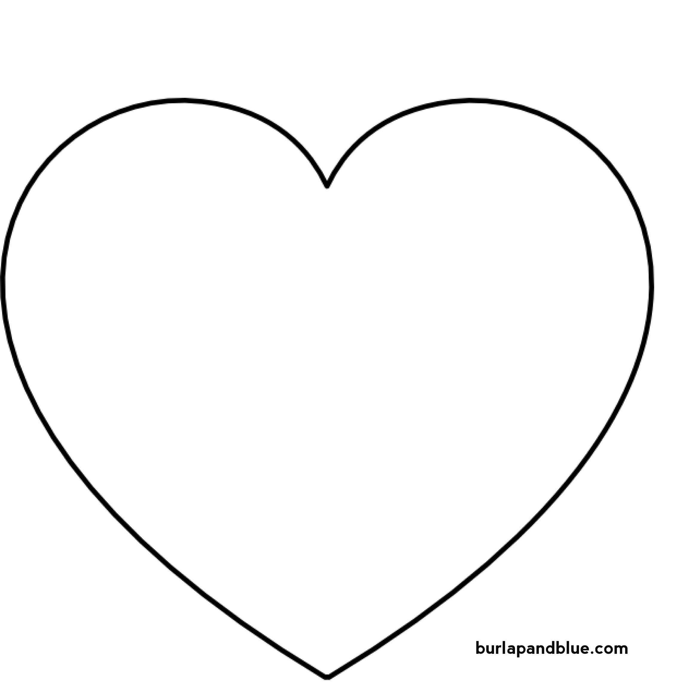 Heart Template And Outlines Free Templates For Sewing And Crafts 