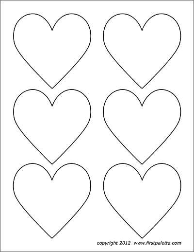 Hearts Free Printable Templates Coloring Pages FirstPalette