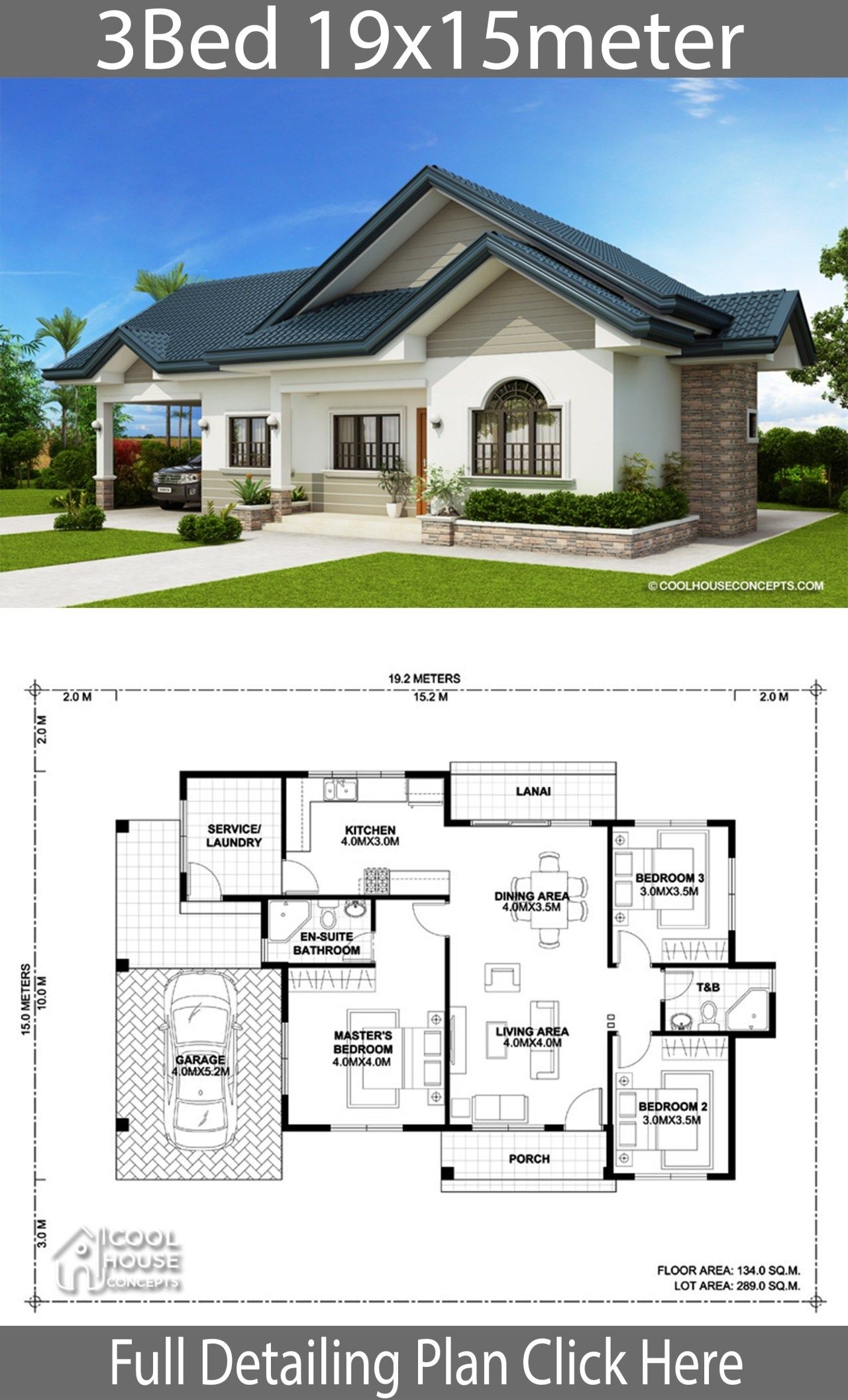 Home Design Plan 19x15m With 3 Bedrooms Home Ideas Affordable House Home Design Plan 19x15m With 3 Bedrooms Home Ideas Affordable House
