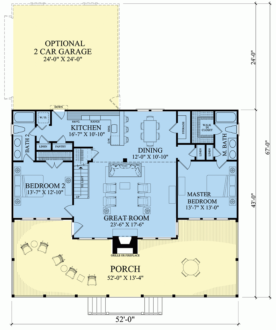 House Floor Plans 2 Bedroom 2 Bath