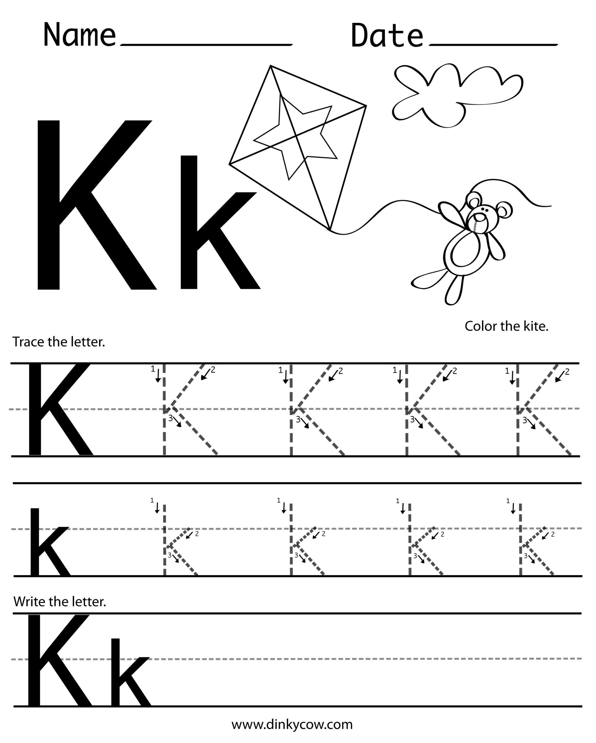 K Letter Tracing AlphabetWorksheetsFree K Letter Tracing AlphabetWorksheetsFree