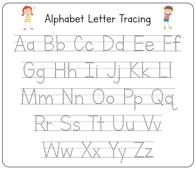 Kids Printable Alphabet Tracing Sheets