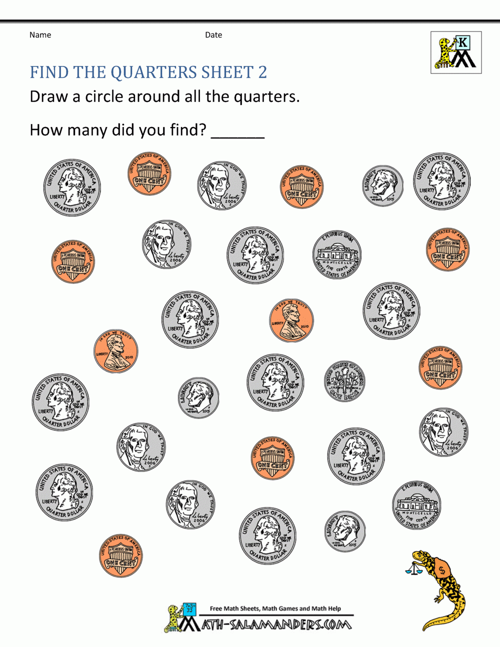 Kindergarten Money Worksheets 1st Grade All About Coins 4 Printable 