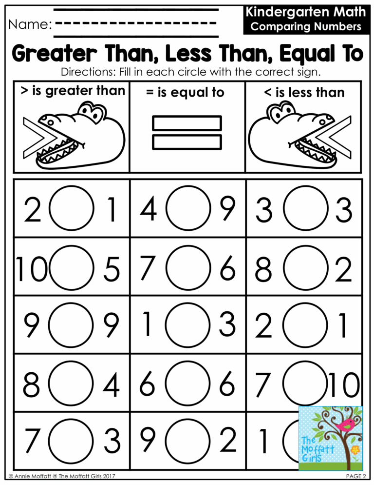 Kindergarten More And Less Worksheets Worksheet24