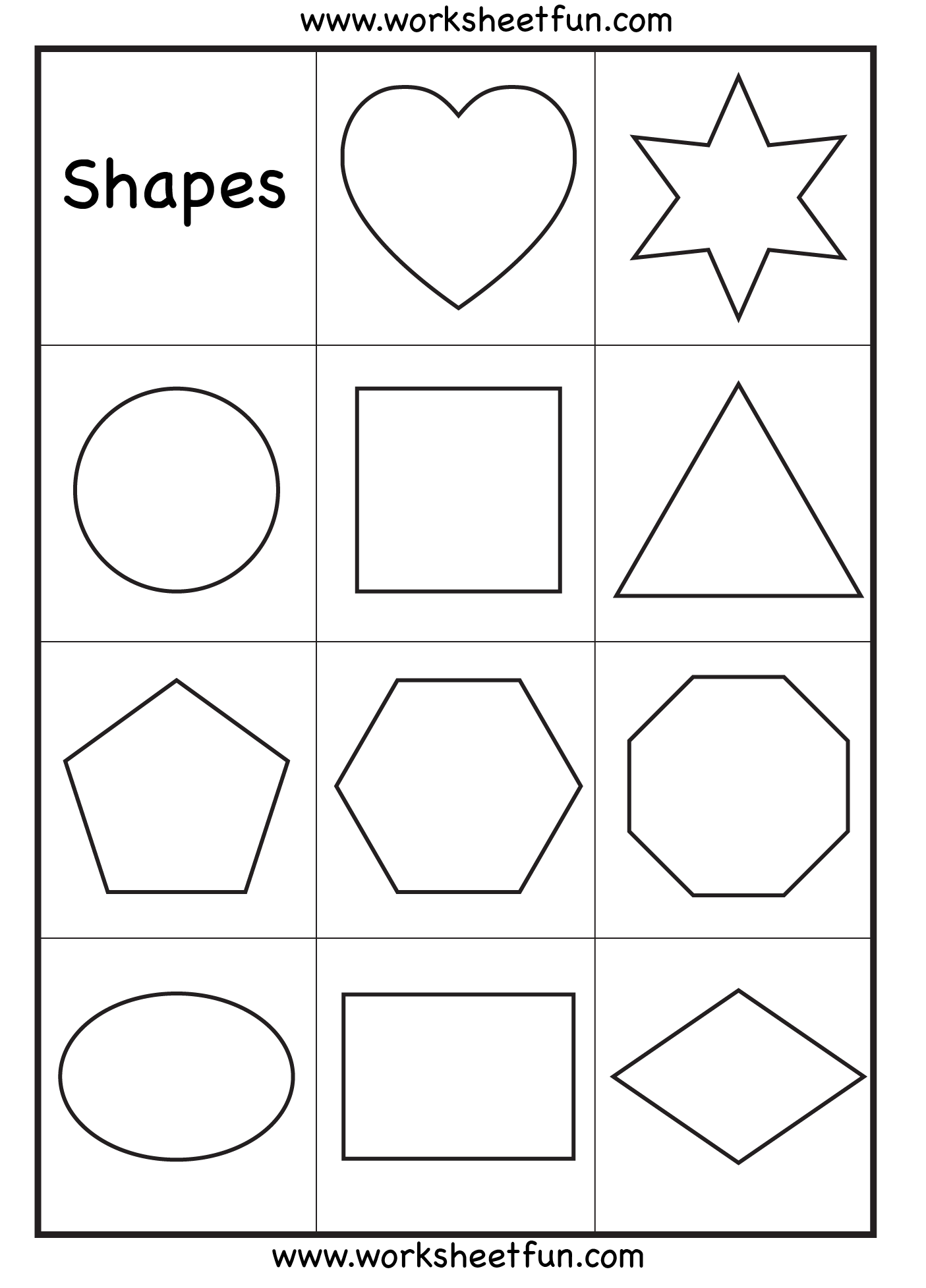 Kindergarten Shape Worksheets Free Printables Printable Budget Sheets Kindergarten Shape Worksheets Free Printables Printable Budget Sheets