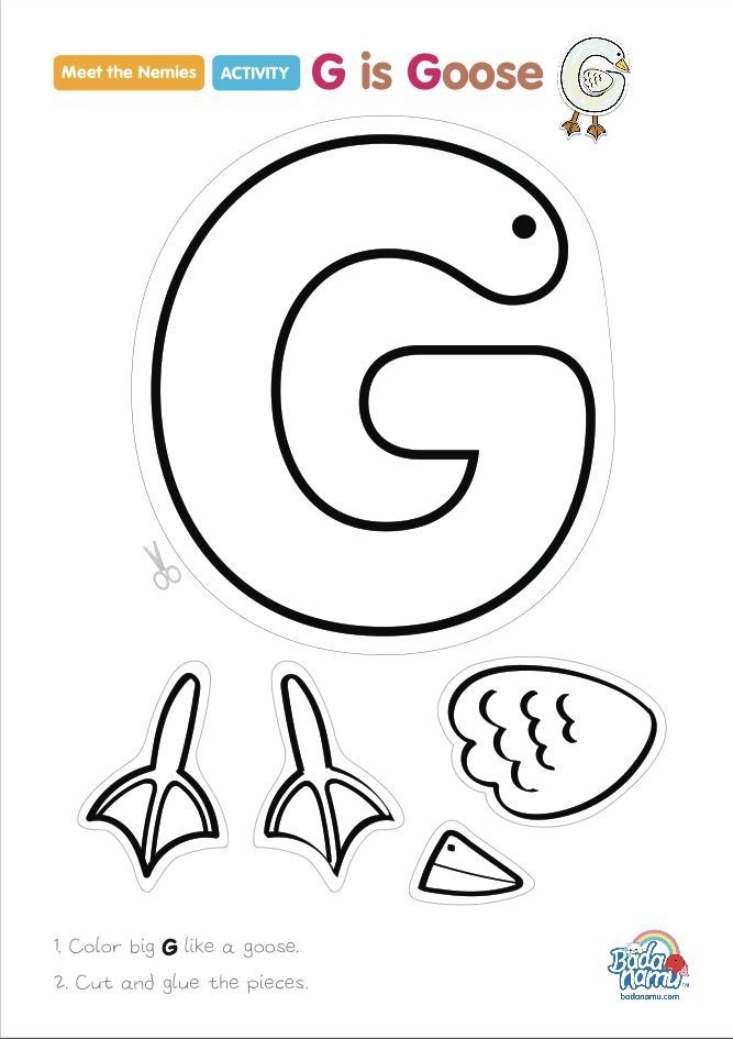 Letter G Craft Printable Printable And Enjoyable Learning