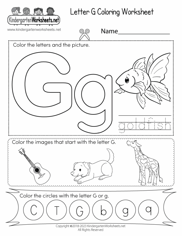 Letter G Worksheets Free Printables