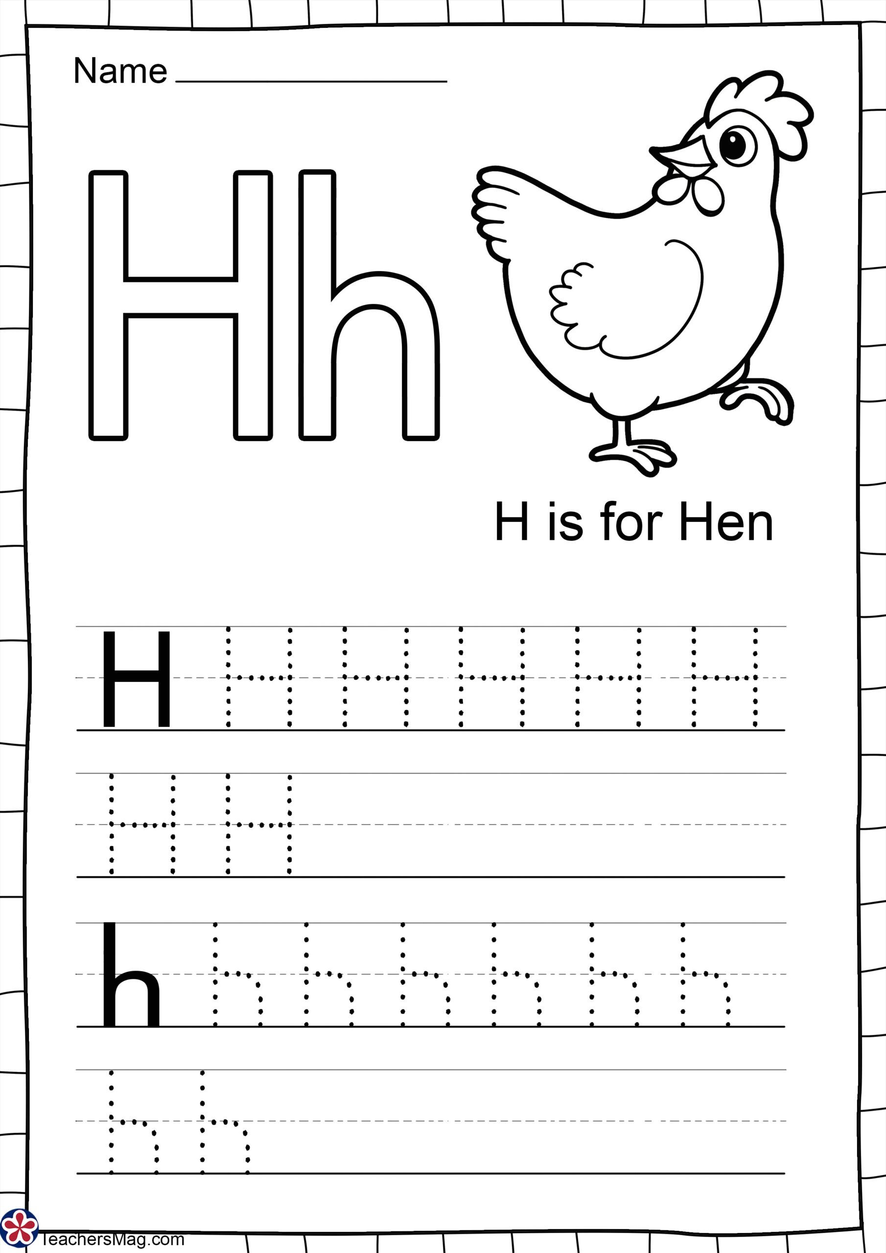 Letter H Printable Worksheets At Tanromanblog Blog