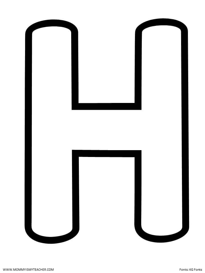 Letter H Template Printable