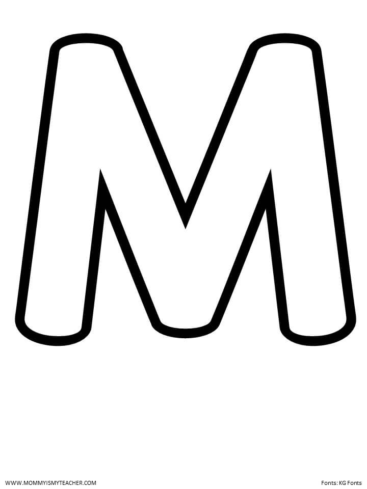 Letter M Template Free Printable
